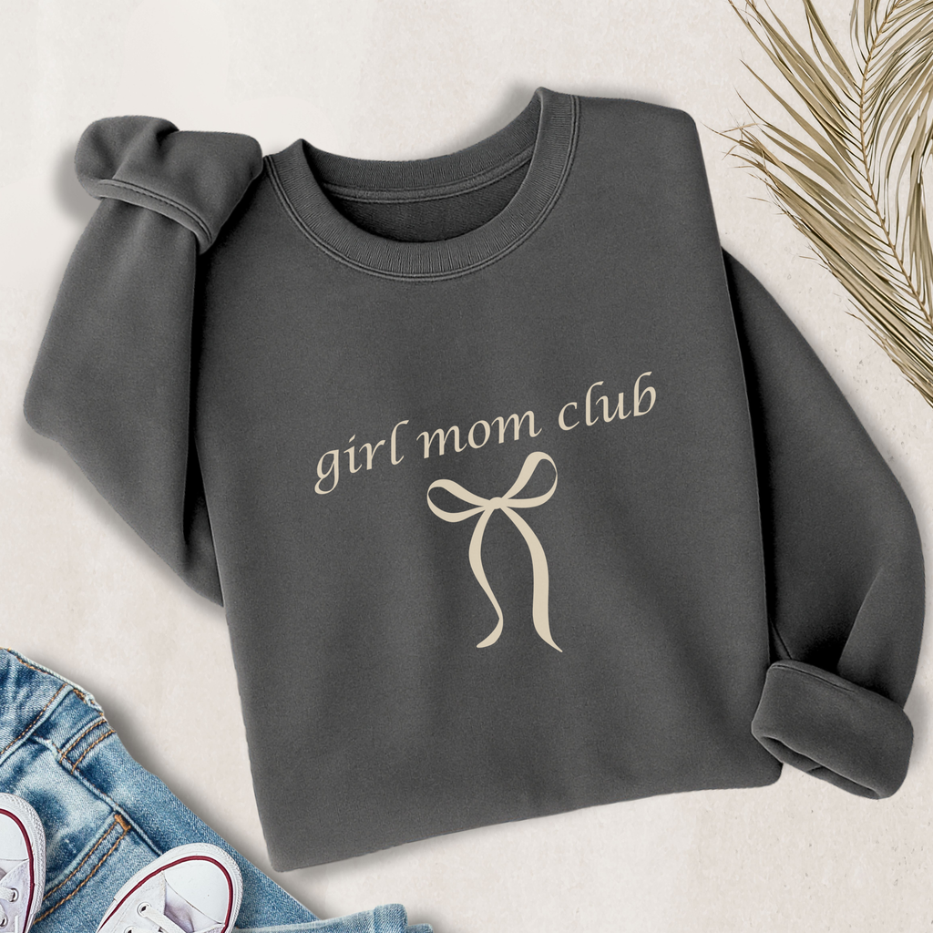 Girl Mom Club (Bow) Lightweight Sweatshirt