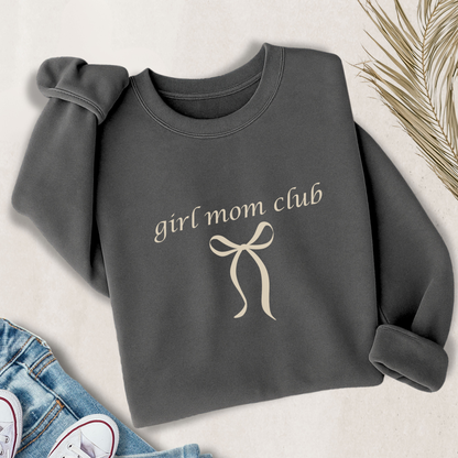 Girl Mom Club (Bow) Lightweight Sweatshirt