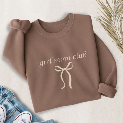 Girl Mom Club (Bow) Lightweight Sweatshirt