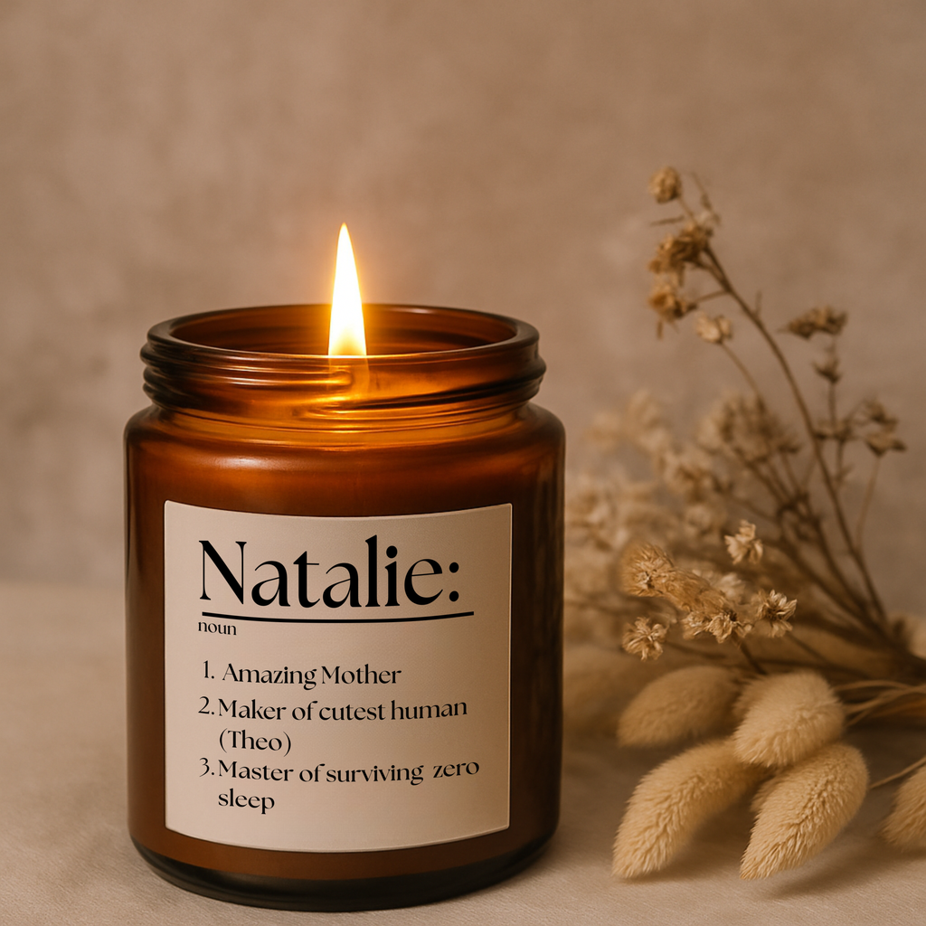 New Mom Definition Candle