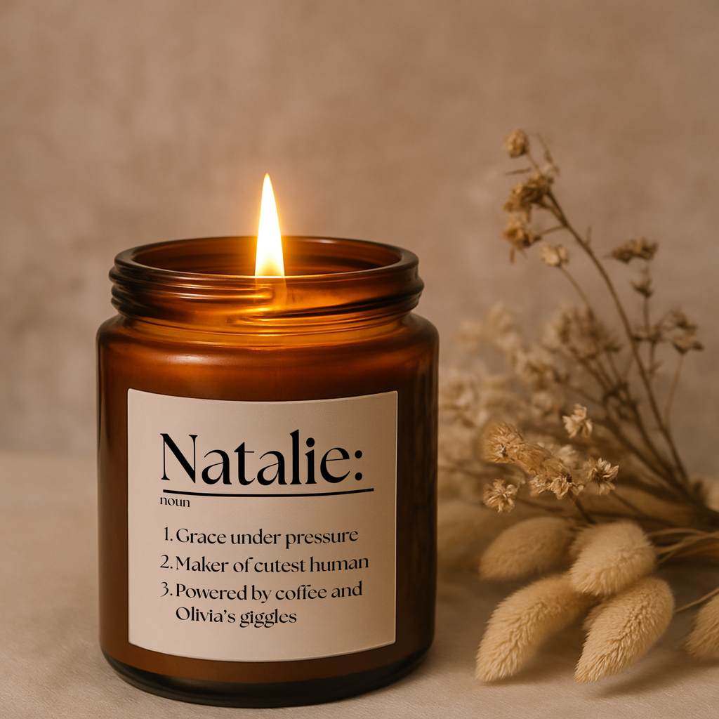 New Mom Definition Candle