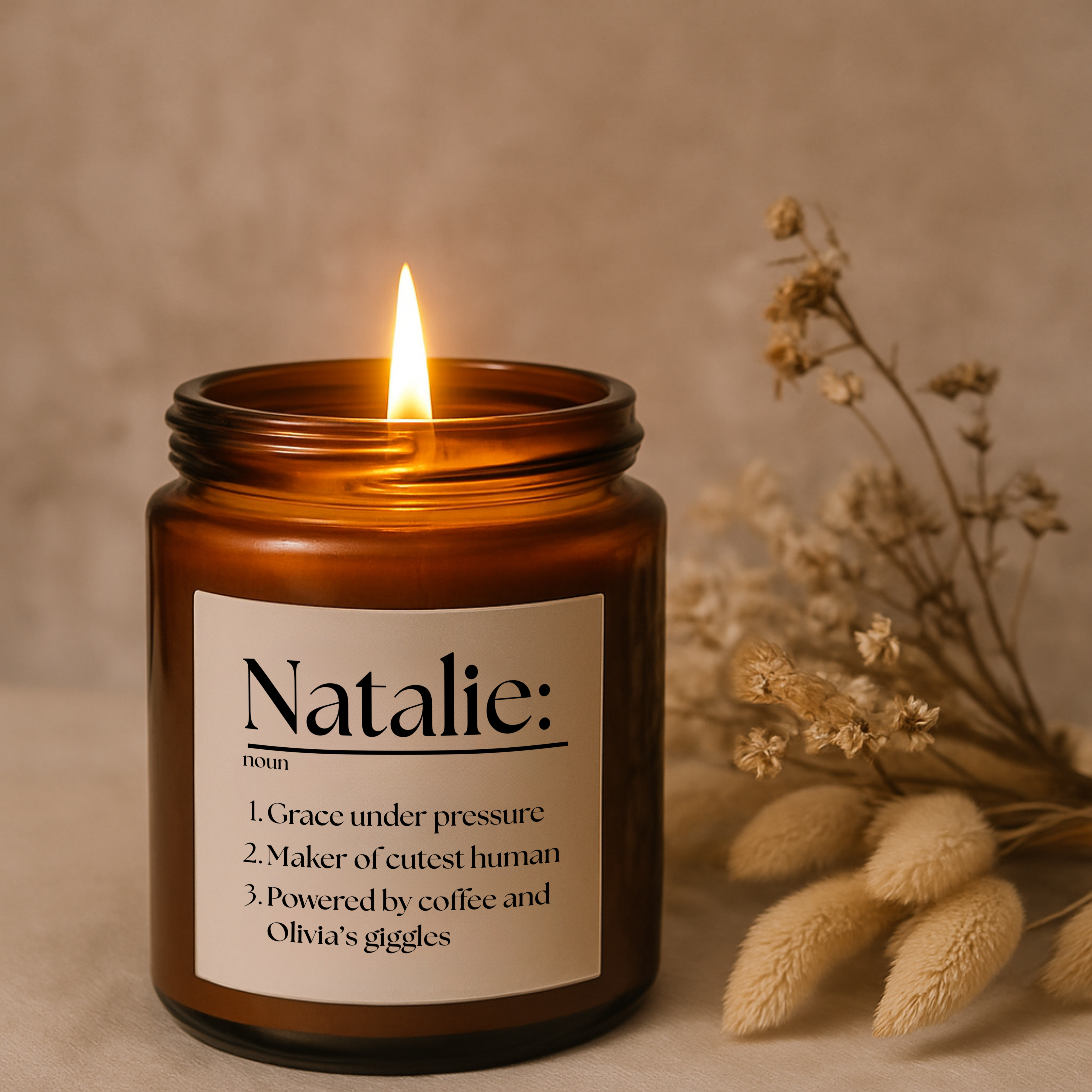 New Mom Definition Candle