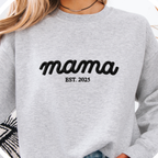 Embroidered Mama Est . Sweatshirt