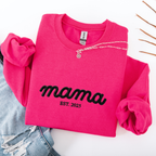 Embroidered Mama Est . Sweatshirt