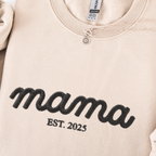 Embroidered Mama Est . Sweatshirt