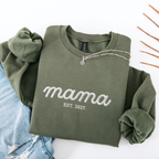 Embroidered Mama Est . Sweatshirt