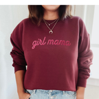 Embroidered Maroon Monochrome Mama Sweatshirt