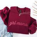 Embroidered Maroon Monochrome Mama Sweatshirt